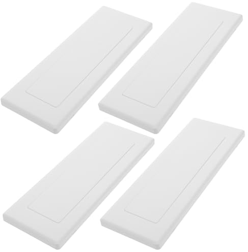TEHAUX 4 pièces Cache Boîte Électrique Plastique Plaques Murales Vierges Grandes pour Obturation et Protection des Prises Installation Facile sans Outils Couverture pour Boîte de