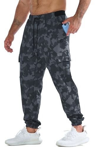 BROKIG Mens Gym Trousers Running Joggers Jogging Bottoms XL