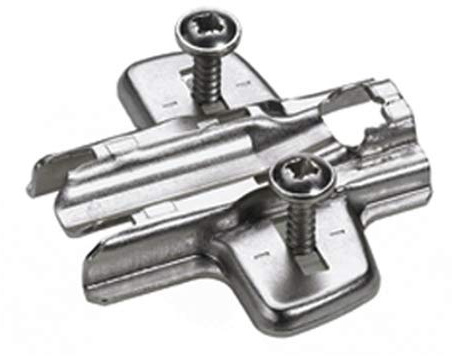 Hettich - Charnieres & Compas - Embase Cruciforme à Visser - Couleur : Nickelé