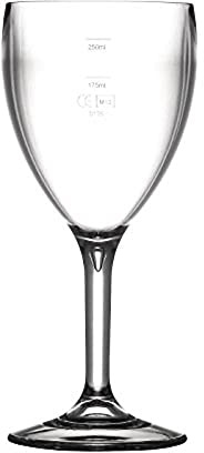 Lot de 12 verresà vin 310 ml x 175 x 250 ml/188 x 81 mm Marquage CE Bar Restaurant