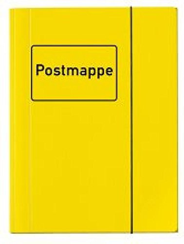 Sammelmappe VELOCOLOR® mit Aufdruck Postmappe, DIN A4, Karton glanzkaschiert, gelb