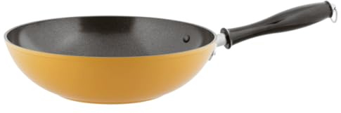 Sambonet 1965 Vintage Quarzo Nero Alrededor Wok/Stir-Fry pan - Cacerola (Alrededor, Wok/Stir-Fry pan, Amarillo, Aluminio, 3,5 L, Italia)