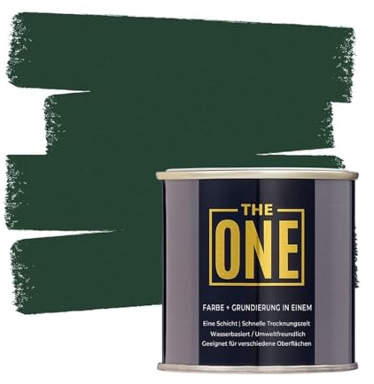 THE ONE All-In-One Paint & Primer - Green Gloss, 2.5 L | Multi-Surface 1 Coat Formula | Easy Indoor & Outdoor Decorating for Home & Garden Walls, Floors & Furniture | Durable, Water-Based & Low VOC