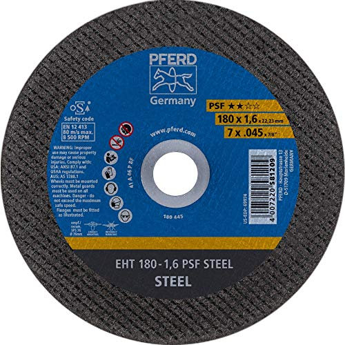 25 disques à tronçonner PFERD EHT 180-1,6 PSF STEEL| Art. : 61719121