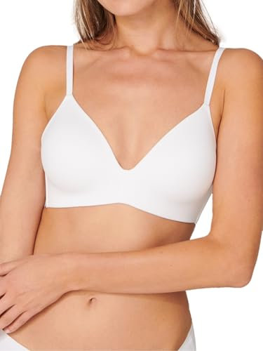 Schiesser Damen BH gepaddet ohne Bügel - Invisible Soft, weiss_166568, 85B