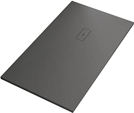 OLIMPO DOCCE - Piatto doccia in marmoresina Grigio Scuro effetto pietra cemento MAKA - 70x160