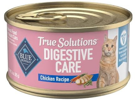 Blue Buffalo True Solutions Digestive Care Wet Cat Food for Adult Cats, Made with Natural Ingredients, Chicken, 3-oz. Cans (24 Count)