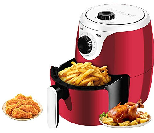 LTLCLZ Friteuse À Air Électrique sans BPA 1000 W, Format Familial 3 L,Panier De Friture Anti-Adhérant, Fonction D'arrêt Automatique sans Huile,Facile À Nettoyer