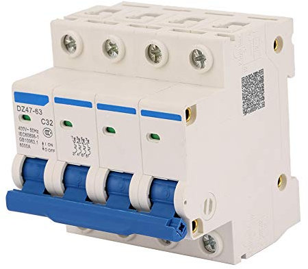 Disjoncteur 4P 32A, Dijoncteur Differentiel DZ47-63, Disjoncteur à Courant Résiduel Résistant à La Rouille, Industrie de Transformation de Réseau Rural de Construction D'ingénierie