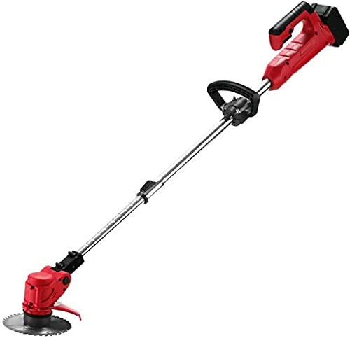 LSDRALOBPOI Cortadora De Césped Desbrozadora 12 V 8000 RPM Cabezal de Motor Giratorio e inclinable Mango Ajustable Cortasetos telescópico Cortasetos Cortacésped inalámbrico Li-Ion 705
