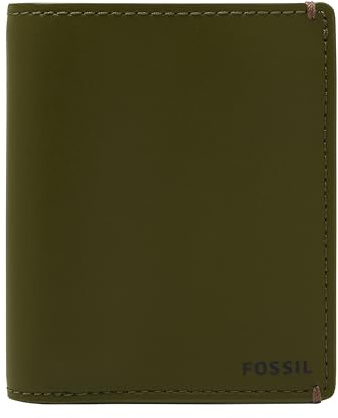 Fossil Wallet for Men Joshua, Cactus Leather Front Pocket Wallet Green 8.89cm L x 1.27cm W x 10.16cm H ML4462376