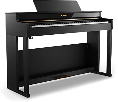 Donner 88 Key Weighted Keyboard, Premium Upright Piano for Beginner to Professional, Full Size Electric Keyboard with Headphone Adapter DDP-400