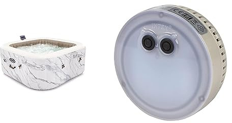 Intex - 28464EX - Pure Spa Calacatta 4 Places & Battery Operated LED Mood Light for Pure Bubble Spa