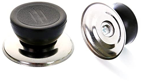 Confezione da 2 pomelli di ricambio per coperchio della padella, maniglia di ricambio per pentole da cucina, maniglia di ricambio per coperchio della padella, manopole circolari in bachelite per