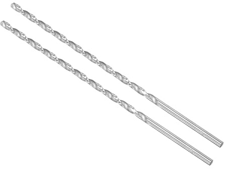 CoCud 2 Stück Hochgeschwindigkeitsstahl-Spiralbohrer Durchmesser 5,5 mm | Extra lange, gerader Spiralbohrer, Länge 300 mm, für Metall Holz Kunststoff Aluminium