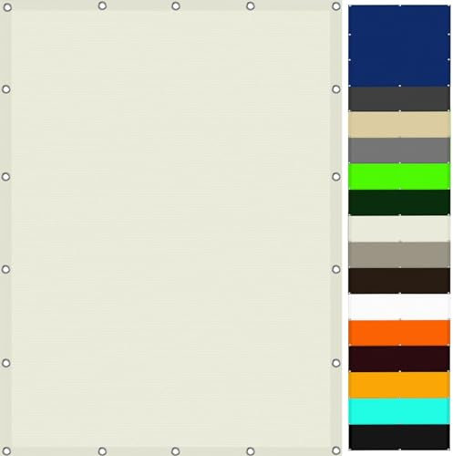 Sonnensegel 1.7 x 3 m Rechteckig Wasserdicht Sonnensegel Nach Maß PES Sonnenschutz UV Schutz mit Ösen für Balkon Garten Terrasse, Warmweiß