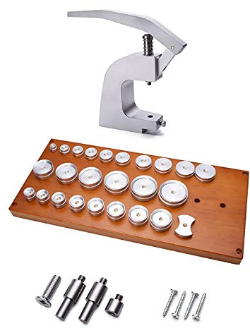 iFutniew 5500-A Kit d'outils de presse pour montre, 25 pièces de matrices effilées normales universelles pour montre, Argenté.