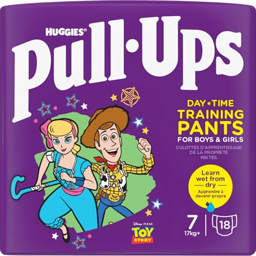 Huggies Pull-Ups storlek 7 unisex träningsbyxor x 18 (x 2-pack = 36 byxor)