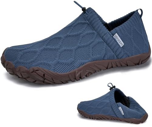 WateLves Barfußschuhe Damen Herren Zehenschuhe Traillaufschuhe Weich Hausschuhe Bequem Barfussschuhe Fitnessschuhe Männer Frauen Trainingsschuhe für Joggen Wandern Minimalistische (097Blau,39EU)