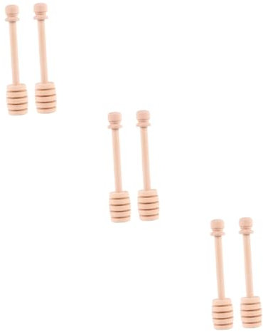 Mikinona 24pcs Wooden Honey Stirrer Biodegradable Safe Paint Comfort Grip Easy to Use