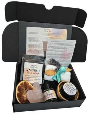 Facial Spa Gift Set - Facial in a Box - Natural Organic Skincare Set - Pamper Hamper - Luxury Skin Care Ritual - Self Care Box - Spa Gift For Her
