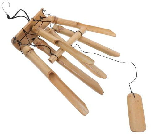 Sosoport Windspiele Aus Holz Für Terrasse Holz-Windspiel Mit Tieferem Klang Windglocke Für Garten Oder Balkon Innen- Und Außendekoration