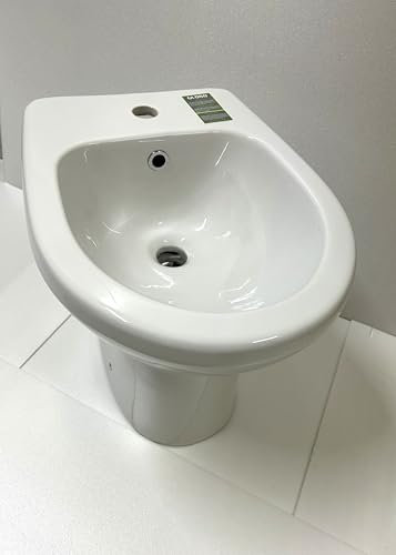 Ceramica Globo – Bidet a terra cm 48X37 h41 completo di Fissaggi – Monoforo Arianna New - Bianco – Pz 1