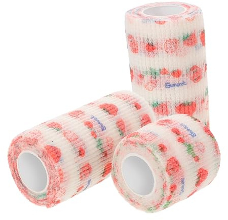 HOMOBABE 3 Rollen Selbstklebender Verband für Hunde Elastische und Hautfreundliche Tierarztbandage aus Vliesstoff für Täglichen Spaziergang und Temporären Pfotenschutz