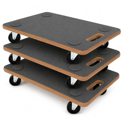Transportroller 29x58 cm 3er Möbelroller Rollbrett 250 kg Schwerlast Möbel