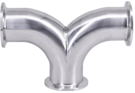 19mm-108mm Pipe OD x 1.5 2 2.5 3 4 Tri Clamp Y-Shaped Elbow 3 Ways SUS 304 Stainless Steel Fitting(108MM OD K119MM_Bend-Y Type)