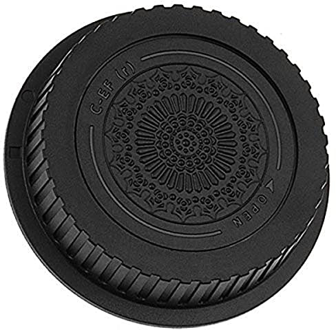 Fotodiox Designer (Black) Lens Rear Cap Compatible with Canon EOS EF and EF-S Lenses