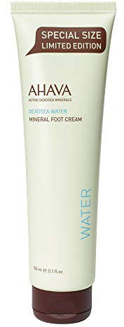 AHAVA Dead Sea Water Mineral Foot Cream - Nourishes & Hydrates Dry Soles, Prevents Cracks & Irritations, with Witch Hazel Leaf, Osmoter blend, Jojoba, Avocado, Sweet Almond & Wheat Germ Oil, 5.1 fl.oz