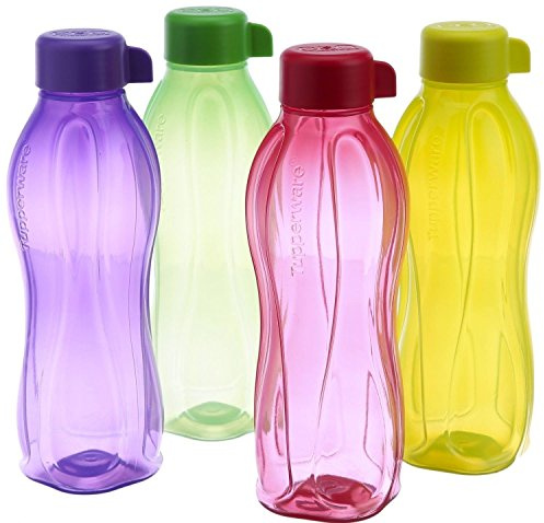 Tupperware Eco Sports 1 Litre Aqua Safe Water Bottle ( Set of 4) 32 Oz