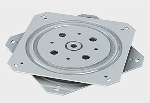 Piastra Girevole Quadra 155x155 mm con Perno Forato Ø9 mm Omge 1022