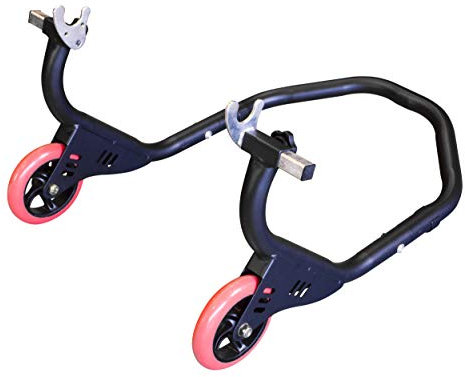 BikeTek Motorcycle Paddock Stand Premium Rear Track Stand - Matt Black Finish