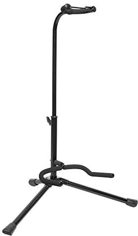 CASCHA Gitarrenständer mit Stativ I faltbarer Gitarrenständer höhenverstellbar I Gitarrenständer Schwanenhals E-Gitarrenständer I Westerngitarre Ständer I stabiler Gitarrenhalter Konzertgitarre