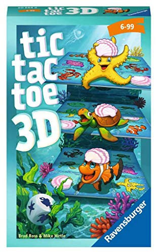 Ravensburger 20544 - Tic Tac Toe, Mitbringspiel für 2-4 Spieler, ab 6 Jahren, kompaktes Format, Reisespiel