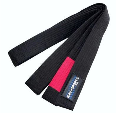 BAY Sports BJJ Jiu Jitsu Gürtel brasilianischer Stil Schwarz (A5 = 350cm)