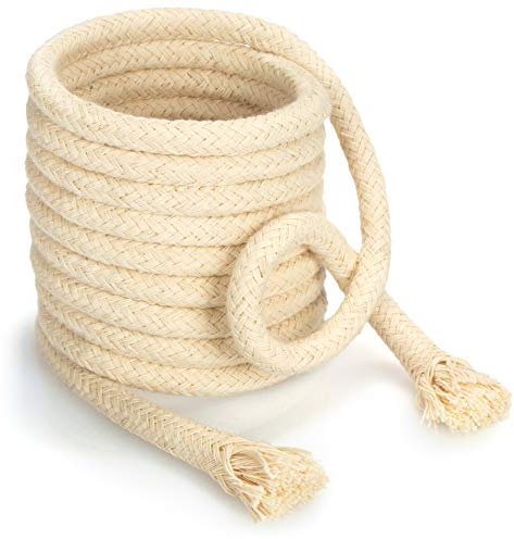 COM-FOUR® Stoppino per lampade a olio tagliabile a misura - stoppino di ricambio per torce da giardino - stoppino lampada a olio - 250 cm x Ø 8 mm (250cm x 8mm)