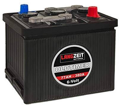 LANGZEIT Autobatterie 6V 77Ah Oldtimer Batterie 07715 Trocken ohne Säure