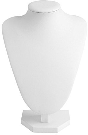 OKwife Espositore per Collana di Gioielli in manichino in Ecopelle con Collo e Busto in vetrina