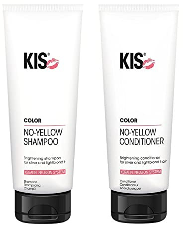 No Yellow KIS Goodbye Yellow Set: No Yellow Shampoo 250 ml No Yellow Conditioner 250 ml I Haarshampoo I Haarspülung I Anti-Gelb-Tönung