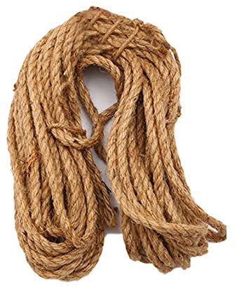 100% corda di canapa naturale corde 16 mm di spessore corda da arrampicata multiuso utility corda di sisal spago, spago di iuta per arti e mestieri decorazione fai da te confezione regalo corda di iut