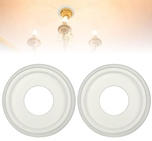 YOFAPA Medaglione da soffitto rotondo decorativo: 2 pz 25 cm riutilizzabile soffitto trim piastra liscia anello di rivestimento del soffitto