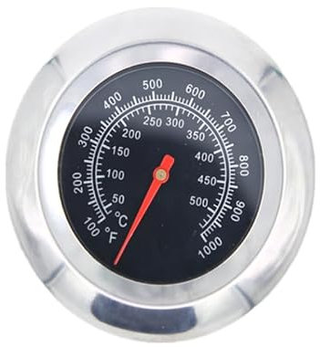 INF Termometro analogico per barbecue Termometro da cucina, per il retrofitting BBQ affumicatore Pentole grill arrosto forno affumicatore, Ø 6 cm, 50°C - 500°C