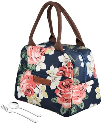 LUNALING Bolsas Térmicas Porta Alimentos. Bolsas de Aislamiento refrigerada para camping/trabajo/escuela. Una pequeña bolsa de almuerzo adecuada para mujeres/estudiantes.