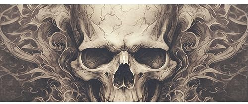DNOVING 2 Rollen Totenkopf Geburtstag Geschenkpapier - 147,3 x 58,4 cm Geschenkpapier für Jungen & Mädchen Geburtstag & Hochzeit GWP-708085137