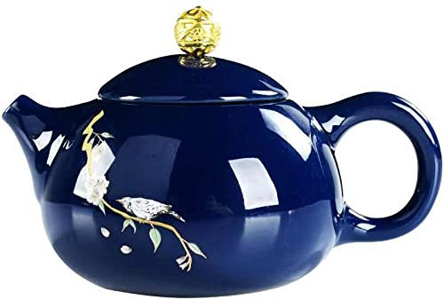 Théière, théière en céramique bleue pour théière Yixing en argile, ensemble à thé chinois et café samovar