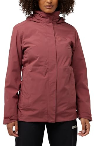 Jack Wolfskin Damen Rotwand 3in1 Jkt W, Red Ochre, S EU