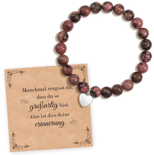 CheersLife Geschenke für Frauen Armband Damen Natursteine | Geburtstagsgeschenk für Frauen Idee Original Geschenk Geschenke Weihnachten für Tochter Mutter Schwester Freundin